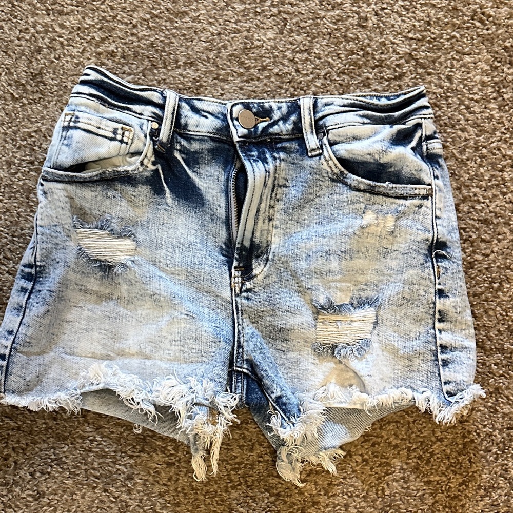 Risen Distressed Denim Women Shorts